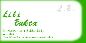 lili bukta business card